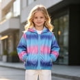 thumbnail image 2 of Curuila Toddler Kids Girls Sun Jacket Long Sleeve Color Block Hooded Coat For Girls Summer Lightweight Fashionable Outerwear Size 3-4 Years, 2 of 9