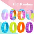 thumbnail image 2 of Juguete antiestrés de burbujas para niños, pulsera de silicona colorida para aliviar la ansiedad, sensorial para autismo, TDAH, 2 of 4