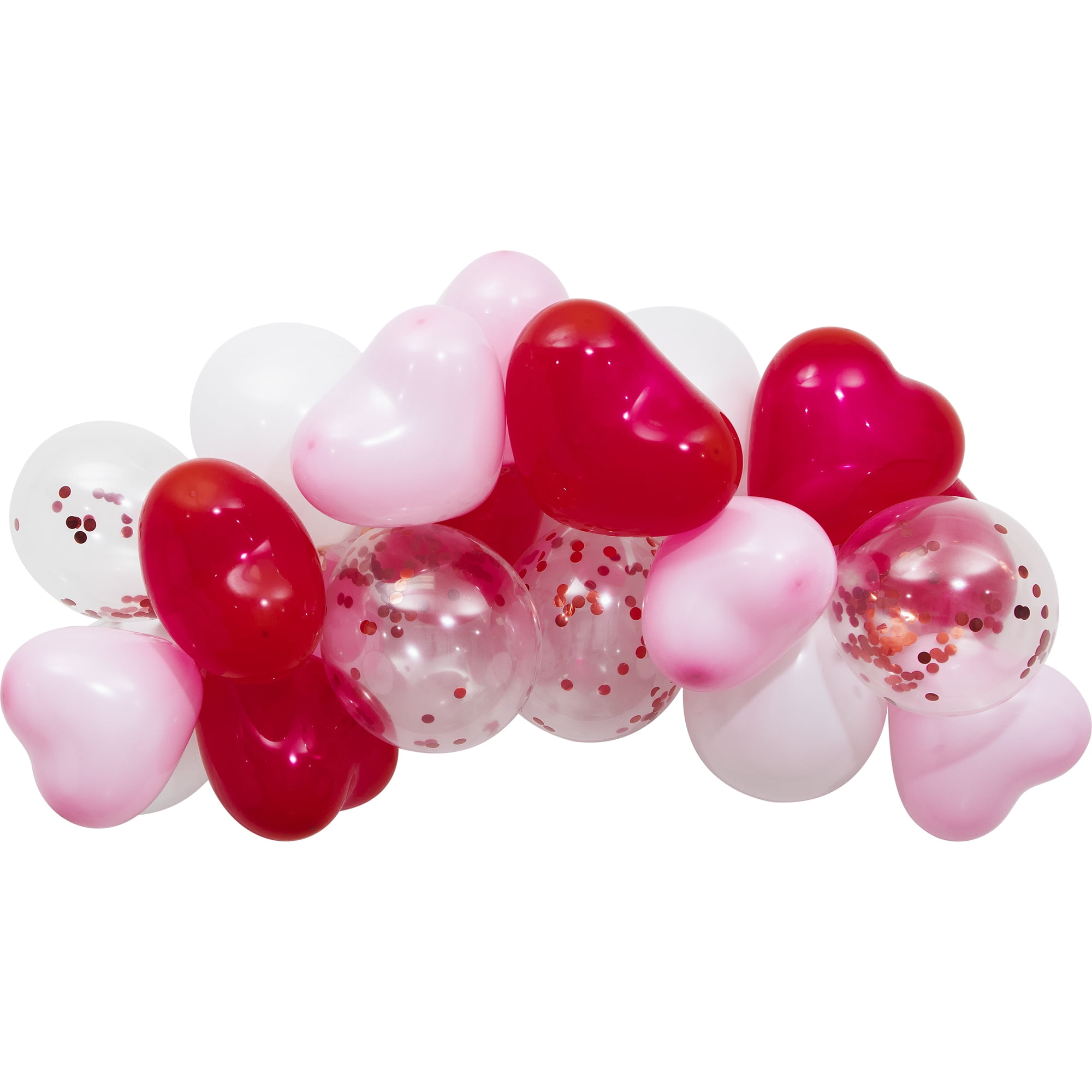 Way to Celebrate! Red, White and Pink Valentine's Day Balloon Arch Kit 16.4 Ft, 22 Ct., valentine's