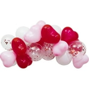 Way to Celebrate! Red, White and Pink Valentine's Day Balloon Arch Kit 16.4 Ft, 22 Ct., valentine's