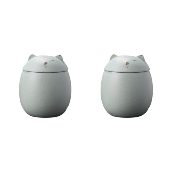 Billuyoard Ceramic Canisters 500ml Ceramic Urn for Cat Memory Ashes Box Keepsakes Type2 NO2