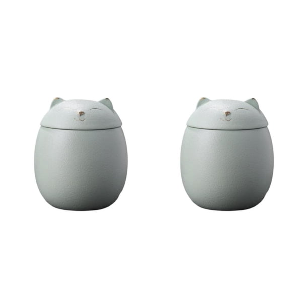 Billuyoard Ceramic Canisters 500ml Ceramic Urn for Cat Memory Ashes Box Keepsakes Type2 NO2