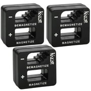 Katzco Black Precision Magnetizer & Demagnetizer 3Pk for Steel Tools