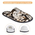 thumbnail image 3 of KLL Retro Hydrangeas Slippers for Women Men House Slip on Indoor Outdoor Bedroom Furry Fleece Lined Ladies Comfy Anti-Skid Rubber Hard Sole-Medium, 3 of 8