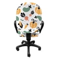 thumbnail image 3 of Garden Office Chair Slipcover, Organic Farm Harvest Products Berries Vegetable Fruits Food Pattern, Protective Stretch Decorative Fabric Cover, Standard Size, Apricot Coral and Mustard, by Ambesonne, 3 of 5