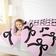 thumbnail image 4 of Manfei Kid Cartoon Bow-tie Bedding Comforter Set, Fairy Tale Twin Comforter Sets, Vintage Ribbon Bowknot Reversible Bedding Set, Microfiber Bedroom Decor, 2 Pieces, 4 of 8
