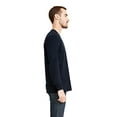 thumbnail image 3 of Unisex Sueded Long Sleeve T-Shirt, 2XL, Midnight Navy, 3 of 3
