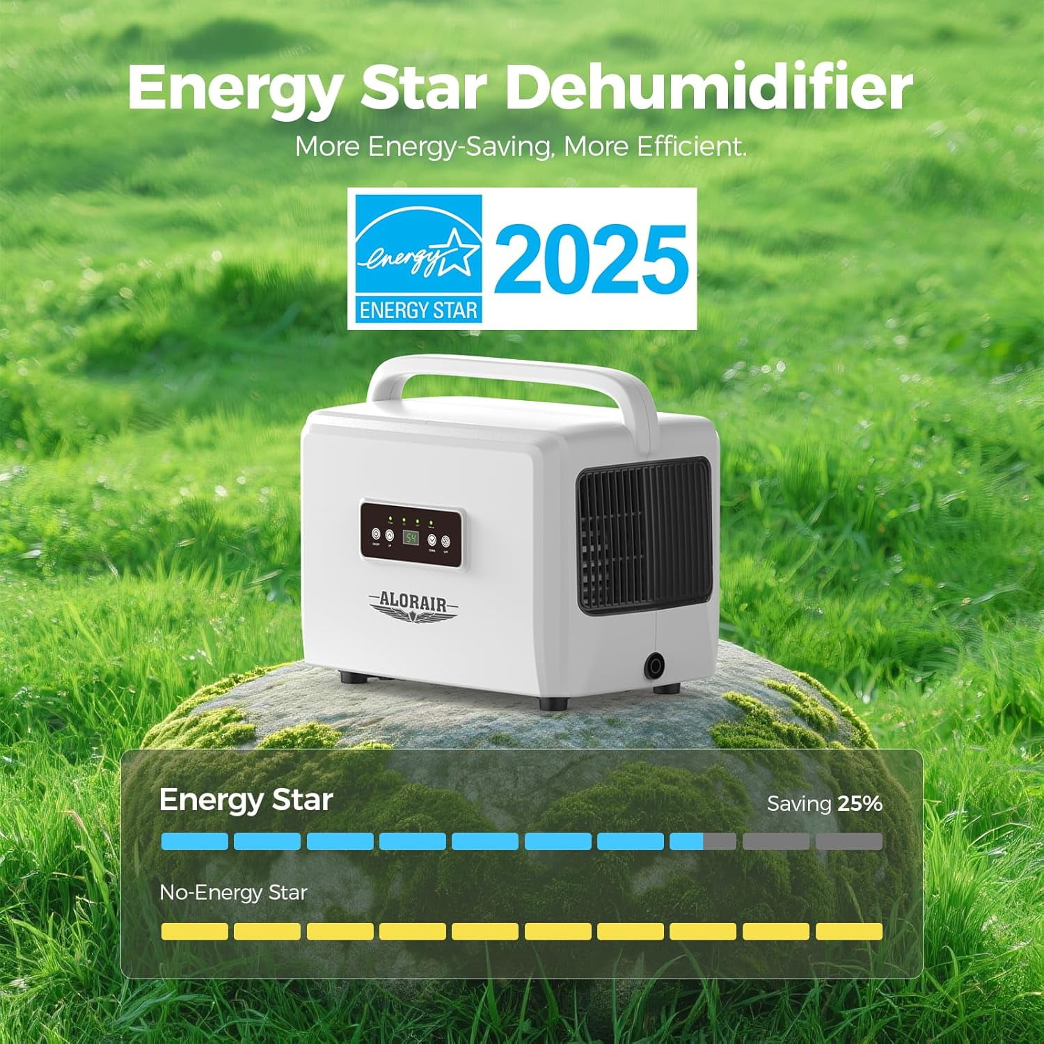 ALORAIR Crawlspaces Dehumidifier , Attic Dehumidifier 70 Pints with Drain Hose for Basements, Industry Water Damage Unit, Energy Star, Compact, Auto Defrost, Memory Starting Crawl Spaces Dehumidifie