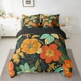thumbnail image 3 of Manfei Colorful Country Floral 7-Piece Twin Bedding Sets,Boho Bohemian Bedding Comforter Set,Orange Green Sheet Sets For Girls Kids,Super Cozy Room Decor Reversible, 3 of 9
