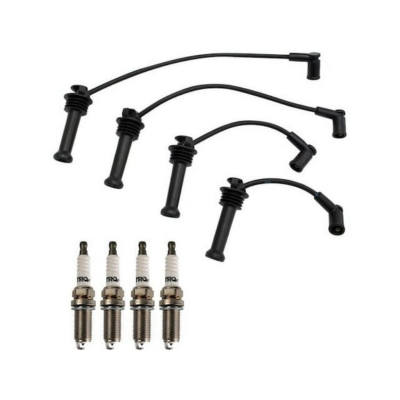 Spark Plug Wire Set with Spark Plugs - Compatible with 2011 - 2015 Ford Fiesta 2012 2013 2014 2016 2017 2018 2019