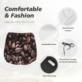 thumbnail image 4 of Rateoe Coffee Bean Printed 2 in 1 Women's Workout Shorts for Athletic Gym Running Shorts with Phone Pockets-XX-Large, 4 of 7