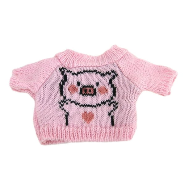 Suéter suelto para muñeca, ropa para muñecas con coordinación flexible y práctica. Cerdo rosa