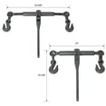 thumbnail image 2 of Heavy duty 3/8" – 1/2" Ratchet Binders, 9200lbs Working Load breaking, G70 Hooks Adjustable Length, 4-Pack, Black Hammertone color,, 2 of 2
