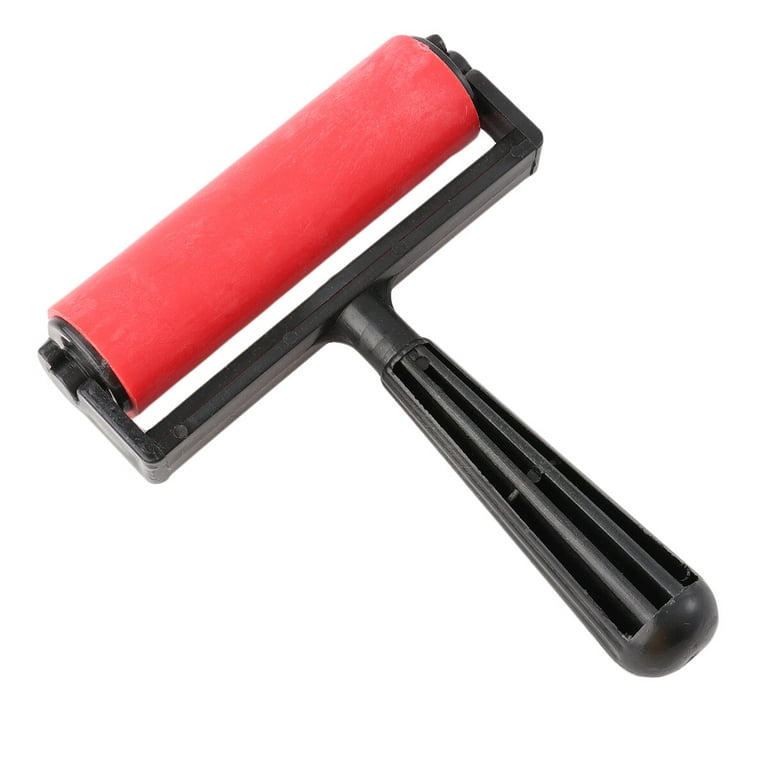 2Pcs Rubber Brayer Roller, Hard Rubber Brayer Applicator for Arts, Crafts,  Ink, Printmaking, Painting, 3.8 inch & 2.2 inch 