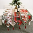 thumbnail image 5 of Camino de mesa navideño Camino de mesa rojo de Papá Noel Mantel navideño Mantel navideño Mantel de Papá Noel Decoración de mesa a cuadros navideños para mesa de comedor Fiesta Granja Cocina Navidad(C) ER, 5 of 5