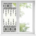 thumbnail image 2 of Black White Boho Window Privacy Film, Vintage Ethnic Tribe Abstract Art Retro Static Cling UV Sun Blocking Tint Film Heat Control Windows Films for Bedroom Bathroom, Window Stickers 17.7"x39.3", 2 of 8