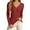 Brick Red, variant on Women's V-Neck Twist Knot Long Sleeve Ribbed Knit Pullover Sweater – Slim Fit, Lightweight, Solid Color for Casual Everyday Wear