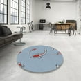 thumbnail image 4 of Ahgly Company Machine Washable Indoor Rectangle Transitional Light Day Blue Area Rugs, 7' x 9', 4 of 7
