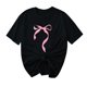 thumbnail image 1 of Primavera Top Mujeres Moda Casual Nueva Cinta de Arco Impresa Cuello Redondo Camiseta de Manga Corta, Camiseta de Cuello Tripulado, 1 of 8