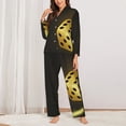 thumbnail image 2 of Hirioo Golden Dice for Women's Pajama Sets 2 Piece Pjs Women's Long-Sleeved Pajama Set Button Down Sleepwear,S-XXL-X-Large, 2 of 7