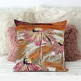 thumbnail image 5 of Amrita Sen Designs CAPL785FSDS-ZP-20x20 20 x 20 in. Hawaii Floral Oil Duo Suede Zippered Pillow with Insert - White, Orange & Pink, 5 of 6