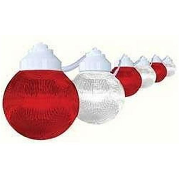 Polymer Products P2H-168101523P 6 Globes Lumineux - Rouge et Blanc