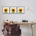 thumbnail image 3 of Stupell Industries Love Grows Here Phrase Yellow Sunflowers Honey Bees Graphic Art Gray Framed Art Print Wall Art Set of 3, 12x12, by Elizabeth Tyndall, 3 of 5