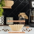 thumbnail image 3 of Tupkee Coffee Filters 8-12 Cups - 600 Count, Basket Style, Natural Brown Unbleached Coffee Filter, Made in the USA, 3 of 6
