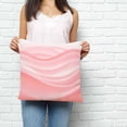 thumbnail image 2 of Pink Striped Pillow Covers 16x16 Inch Decorative Throw Pillow Cover, Modern Abstract Art Wave Moire Gradient Sofa Pillowcases Accent Cushion Case Home Decor Bedroom Living Room, 2 of 6