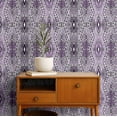 thumbnail image 2 of S4Sassy Self-Stick Decorative Boho Wallpaper, Diamond Geometric Print Wall Paper, Textured Vinyl Waterproof Contact Paper, Purple, 25"X 120" Removable Renter Friendly Walls Covering For Bedroom, Room, 2 of 8