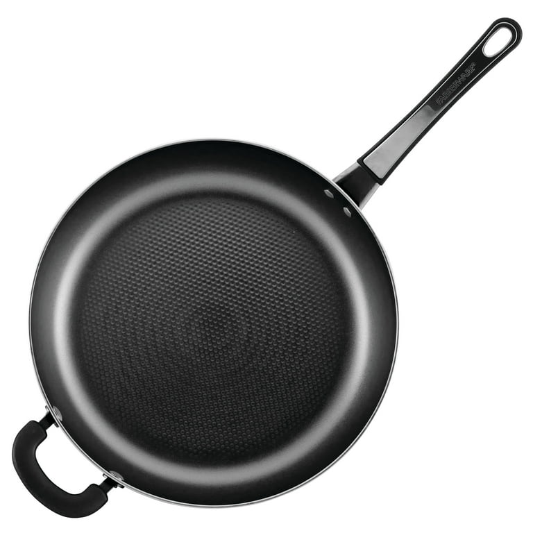 Farberware 12-Inch High Performance Nonstick Covered Deep Frying Pan, Fry  Pan, Skillet, Black 