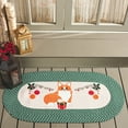thumbnail image 3 of Safavieh Braided Posters Merry Christmas Corgi Runner Rug, Ivory/Green, 1'8" x 4' Oval, 3 of 7