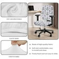 thumbnail image 3 of SCRAWLGOD Koala Leaf 4 Pieces Set Soft Office Chair Slipcover with Arm Rest Protector Stretchable Swivel Chair Covers Easy to Remove Anti-Slip Boss Chair Cover, 3 of 7
