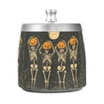 thumbnail image 7 of Yayeee Ashtray with Lid for Cigarette Smokeless Stainless Steel Home Ash Holder, Beige Halloween Skeleton, 7 of 7