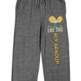 thumbnail image 2 of Hey Arnold Woke Up Like This Men's Heather Gray Sleep Pants-Small, 2 of 7