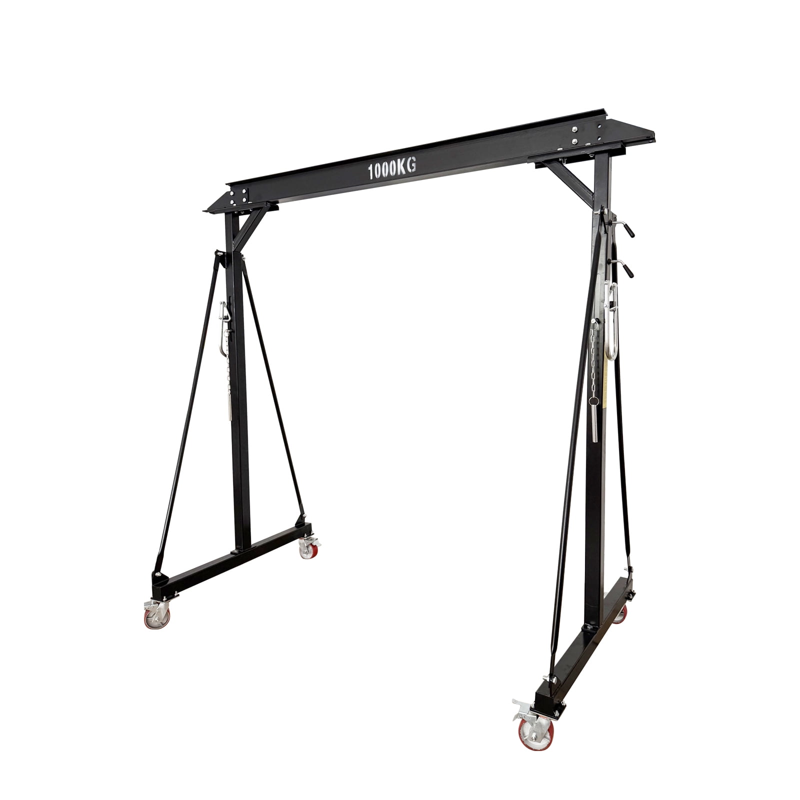 Portable Mobile Gantry Crane Portable Lift Hoist with Ajustable Height Range of 94.5" to 141.7"
