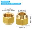 thumbnail image 2 of Tuerca de Flare de Latón SAE 3/4 Uxcell, Paquete de 5, Conexión de Tubo de Cobre Flare a 45 Grados, Tapa de Conexión de Tubo de Latón con Cinta Brillante, 2 of 7