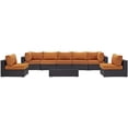 thumbnail image 2 of Modway Convene Sectionnel de Mobilier de Patio Extérieur en 8 Pcs, Orange, 2 of 8