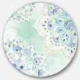 thumbnail image 1 of Designart 'Watercolor mandalas IV' Farmhouse Metal Circle Wall Art, 1 of 3