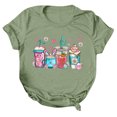 thumbnail image 1 of YDLCAFD Hauts à Nouer pour Femmes Blouse Décontractée pour Femmes Chemises Imprimées pour Pâques Col Rond Manches Courtes Tee Tops Tunique Bleu Marine Débardeurs Mignons pour Femmes, 1 of 4