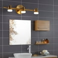 thumbnail image 3 of Modern Vanity Lights, Gold 3 Light Bathroom Light Fixtures Energy Efficient  for Hallway, 3 of 7