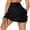 Black, variant on Women Solid Swim Skirt with Brief Skirted Swimsuit Bottom Tankini Shorts