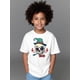 thumbnail image 1 of Halloween T-shirt - Cute Graphic Tee - "Happy Halloween" Skull & Witch Hat Design, Black Cotton Short-Sleeve T-Shirt with Red Bow Tie & Cigarette, Casual Round Neck, 1 of 6