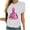 White, variant on Lolmot Cancer Shirt for Women Breast Cancer Awareness T-Shirt Pink Ribbon Boxing Gloves Print Shirts Short Sleeve Round Neck Tee Tops