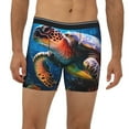 thumbnail image 2 of Salouo Ice Blue Ocean Sea Turtle Pattern Men's Boxer Briefs, Soft & Breathable Underwear Elastic Waistband Briefs for Men,1-Pack, 2 of 7