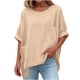 thumbnail image 1 of Mujeres Tops Color Sólido Manga Corta Malla Empalme V-Cuello Blusa Casual, Tops de Verano de las Mujeres, 1 of 8