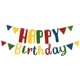 thumbnail image 1 of Happy Birthday Banner, Triangle Flag Happy Birthday Sign, Reusable Felt Fabric Happy Birthday Garland, for Kids Ladies Men Birthday Party Decoration, 1 of 4
