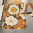 thumbnail image 2 of Coolnut Chrysanthemum Anti-Slip Ultra Absorbent Durable Bath Rug with Rubber Backing,24"x16", 2 of 7