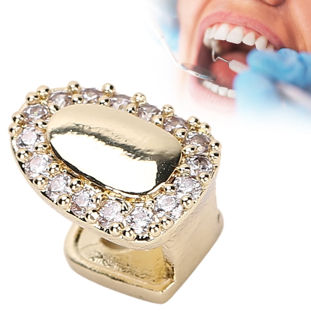 ACOUTO Grillz Single Tooth, Hip Hop Teeth Decoration, Bling Grillz Tooth Single Grill Cap For Teeth Mouth, For Party Hip Hop Show Accessories Teeth Grills
