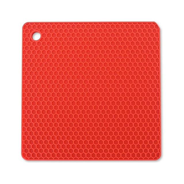 Heats Insulation Table Mat Dish Plate Pot Pad Square Coaster Nonslip Placemat Desk Countertop Protector Kitchen Draining Champagne